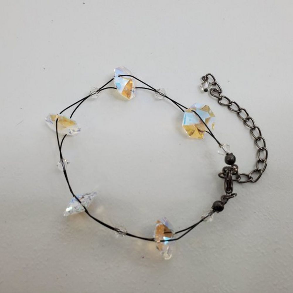 Crystal Beaded‎ Bracelet Holographic Rainbow Irides